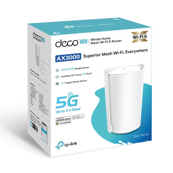 Router 5G Wi-Fi 6 Mesh  TP-Link Deco X50-5G - obrazek 2