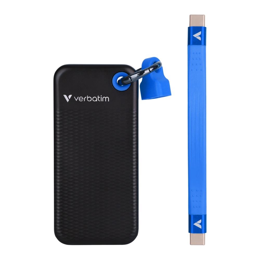 SSD USB 3.2 Type-C  2TB  Verbatim Pocket  Czarno-niebieski - obrazek 3