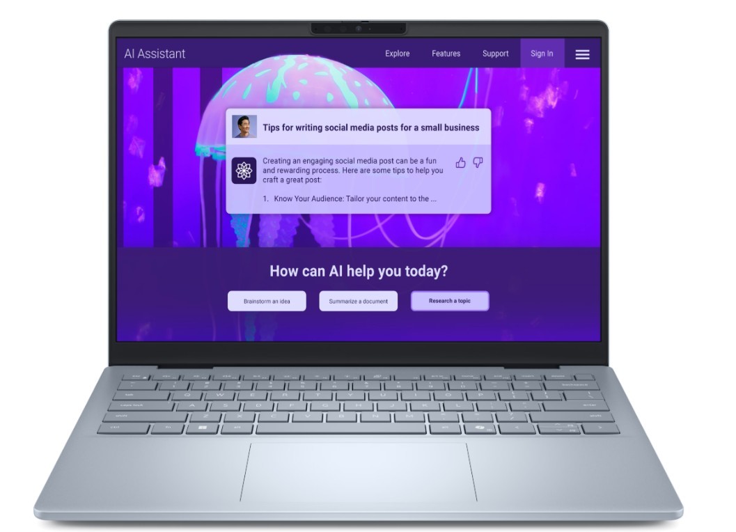 Laptop Dell 14 Plus DB14250  14" WUXGA Touch  Ultra 7 256V 16GB 1TB SSD Arc MS Windows 11 Professional