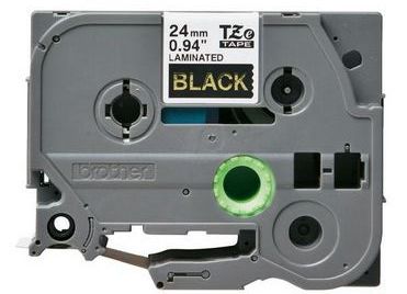 Taśma do drukarki etykiet Brother TZE354  24mm Złoty na Czarnym - obrazek 4