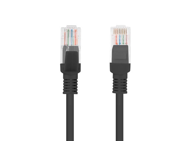 Kabel RJ45/RJ45  0.5 m    Patchcord  Kategoria 5e  Czarny - obrazek 2