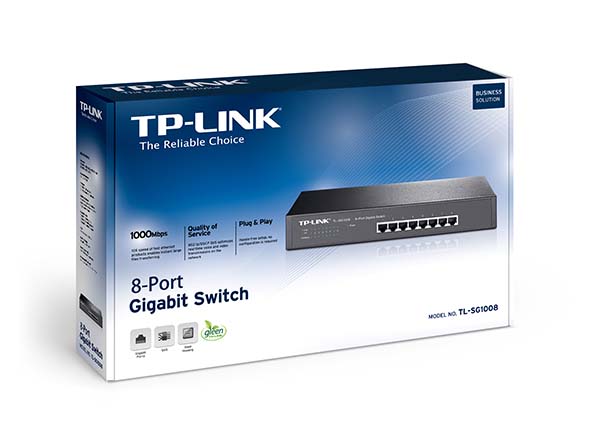 Switch TP-Link TL-SG1008  8x10/100/1000 MB/s  Rack - obrazek 3