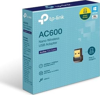Bezprzewodowa karta sieciowa USB Wi-Fi AC600 802.11ac TP-Link Archer T2U Nano - obrazek 2