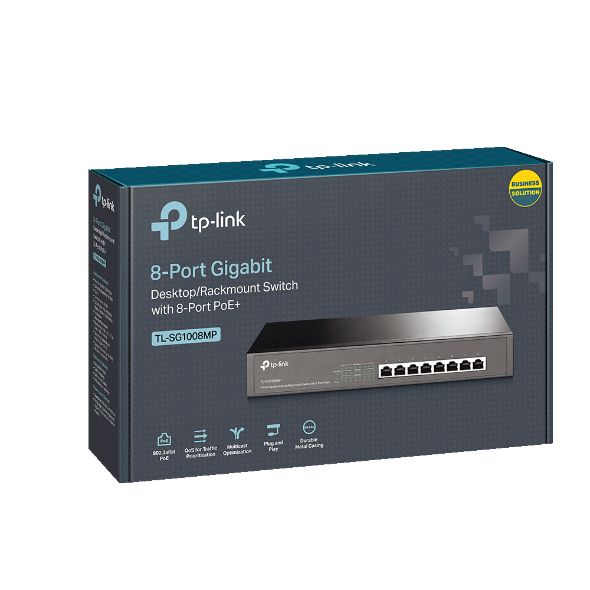 Switch TP-Link TL-SG1008MP 8x10/100/1000 MB/s 8xPoE+ - obrazek 3