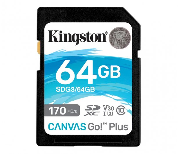 - karta pamieci SD   64GB SDXC  Kingston Canvas Go! Plus 170MB/70MB