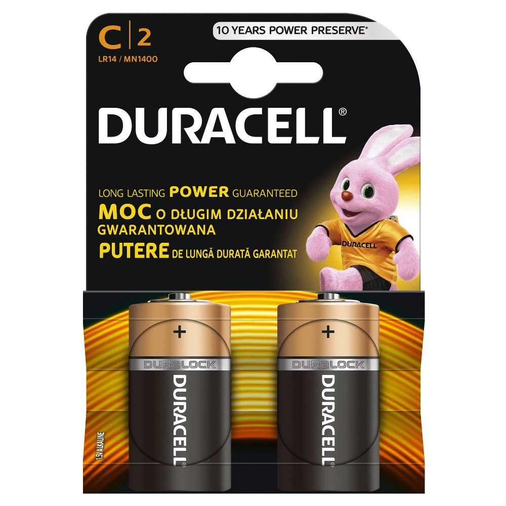 Bateria Alkaliczna R14  2 szt.  Duracell