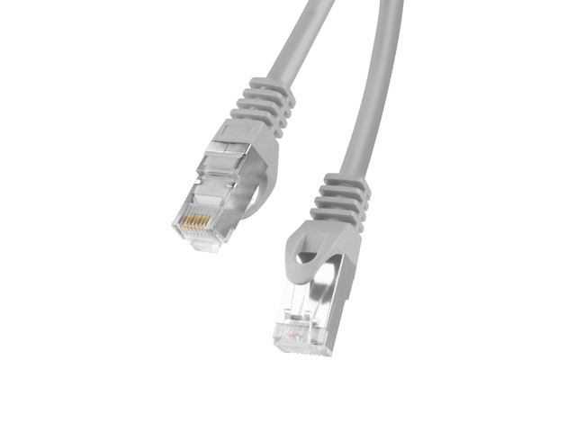 Kabel RJ45/RJ45  1 m    Patchcord  Kategoria 6  Szary  Lanberg