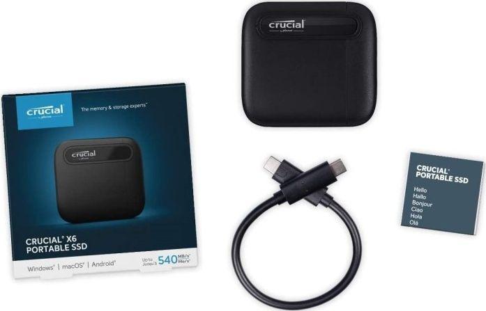 SSD USB 3.2 Type-C 500GB Crucial X6 Czarny - obrazek 5