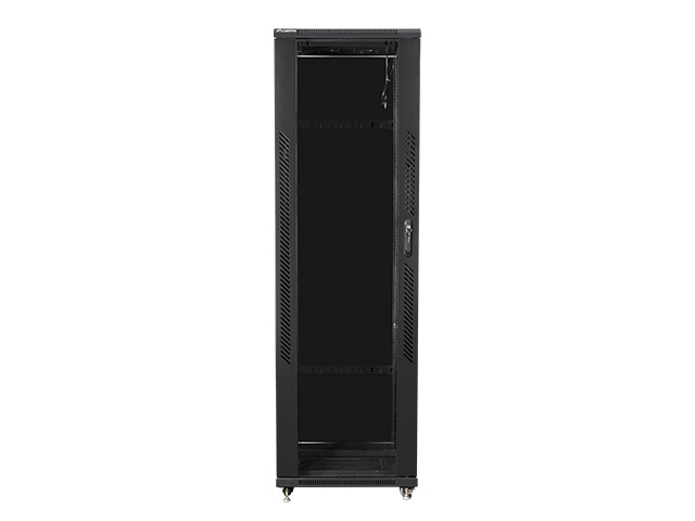 Szafa stojąca rack 19" 42U 800x1000mm czarna (drzwi przednie szklane) Lanberg - obrazek 3