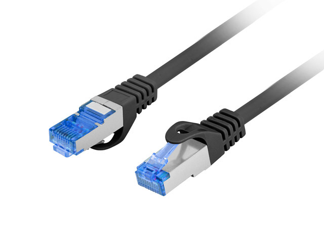 Kabel RJ45/RJ45 10 m    Patchcord  Kategoria 6a  Szary  Lanberg  S/FTP