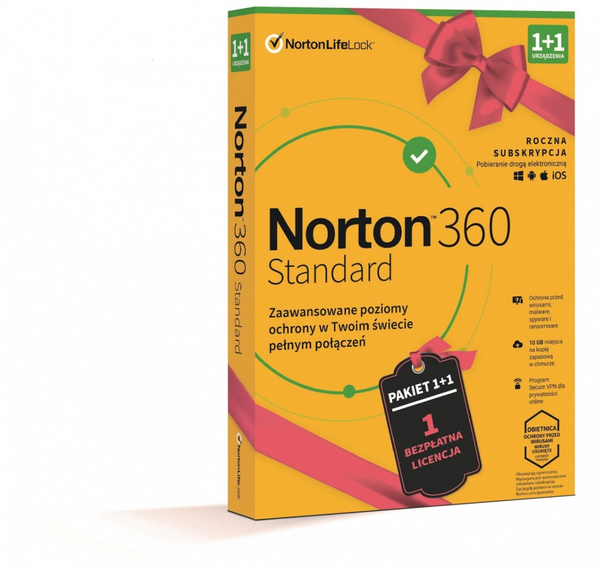 Norton 360 Standard 10GB   PL  1 Użytkownik  2 Urządzenia  1 Rok