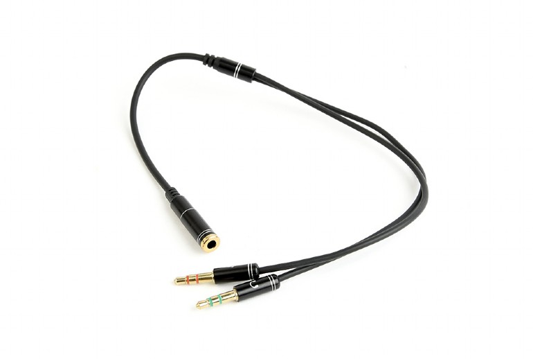 Kabel Audio Mini Jack Stereo żeński na 2 x męski Mini Jack  Gembird