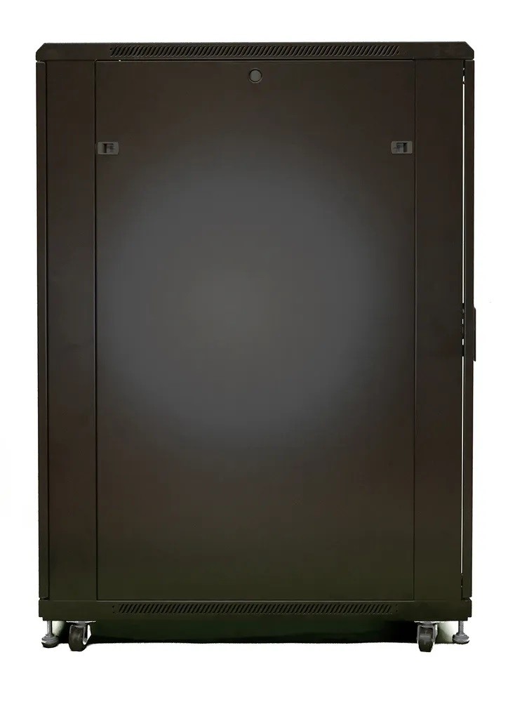 Szafa stojąca rack 19" 37U 600x600mm czarna (drzwi przednie szklane) Extralink - obrazek 3