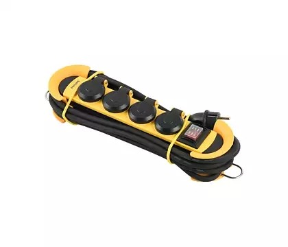 Listwa zasilająca Philips SPN5140YC/60 4 gniazda 5.0m IP44 Czarno-żółta