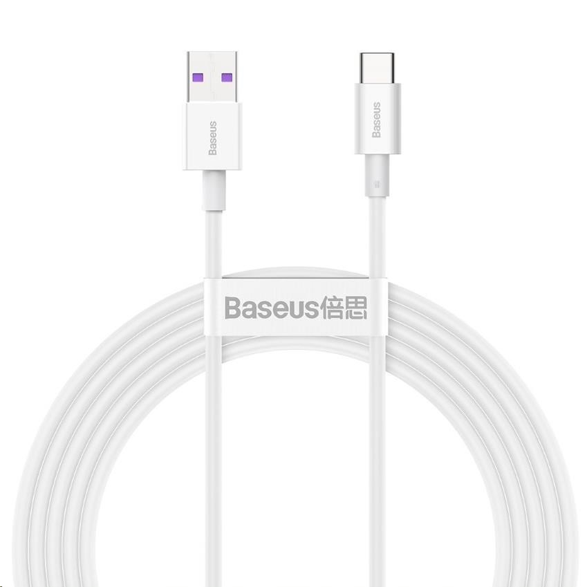 Kabel USB Type-C na USB-A  2.0 m  Baseus 66W  Biały