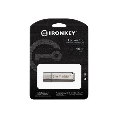 Flashdrive 16GB USB 3.2 Kingston IronKey Locker+ 50 AES - obrazek 2