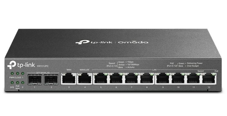 Router TP-Link ER7212PC VPN Omada 3-w-1 Gigabit PoE+
