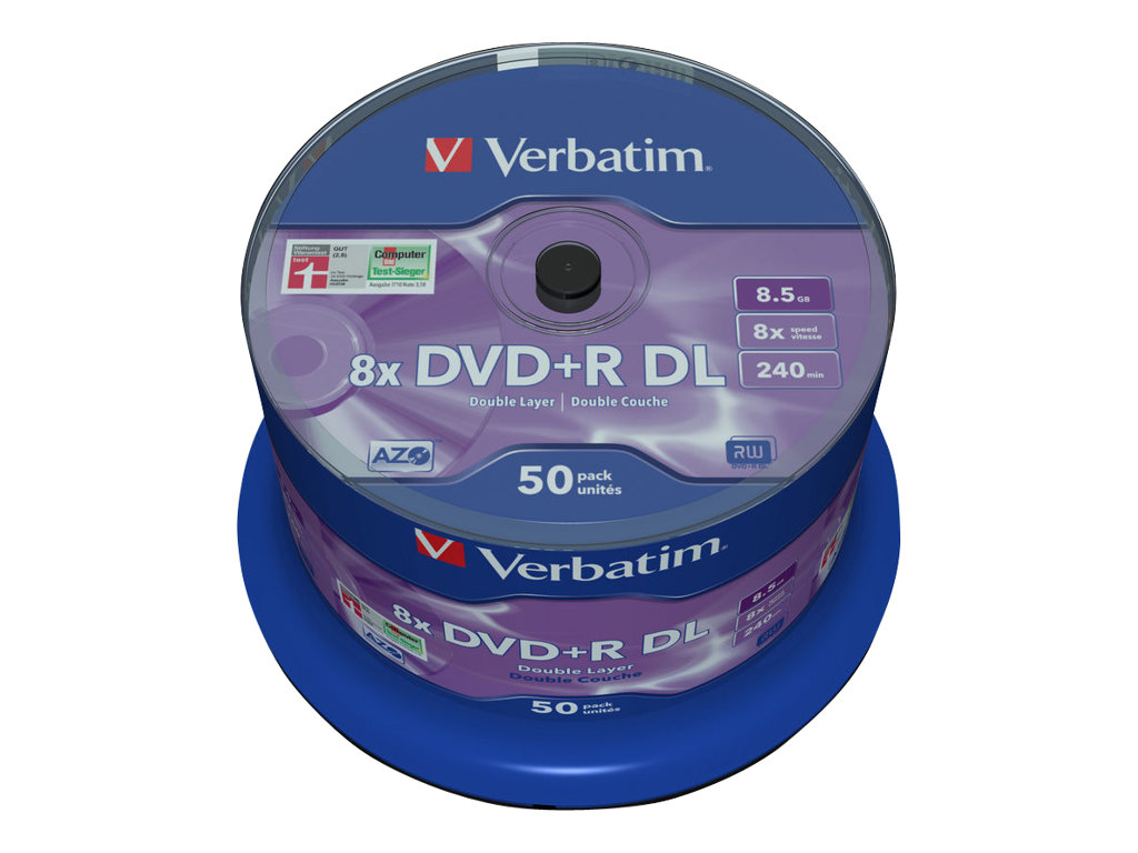 DVD+R VERBATIM 8,5GB x8 DoubleLayer Cake* 50