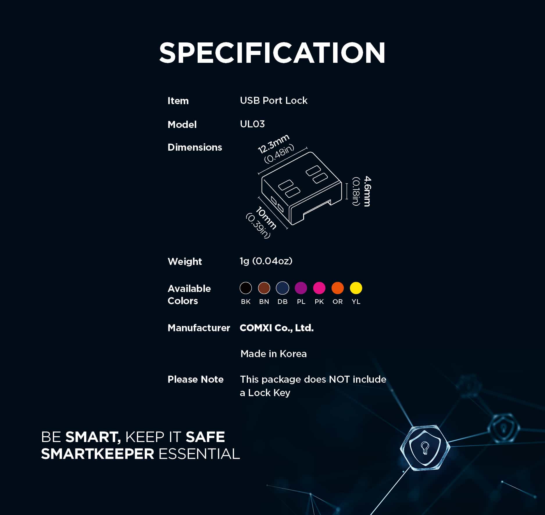 Blokada portu USB Smart Keeper USB Port Lock Basic - obrazek 3