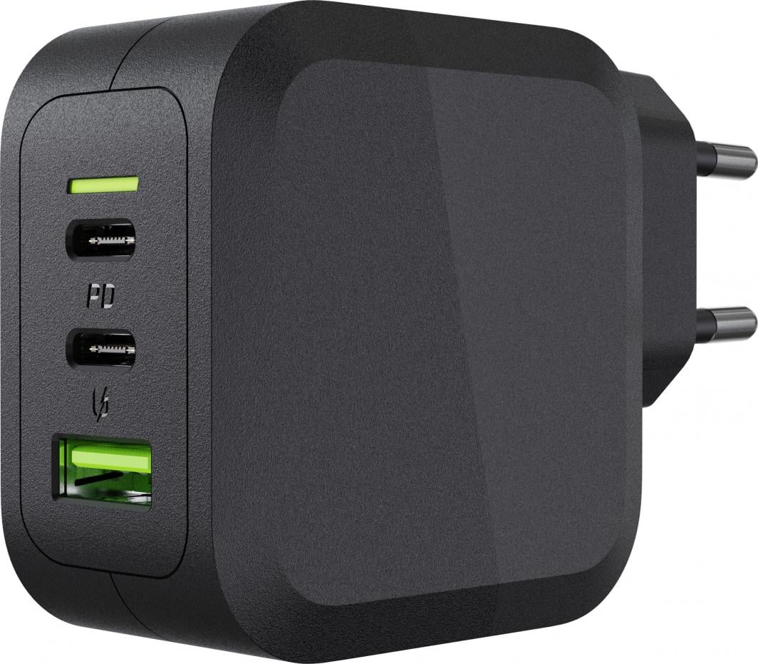 Ładowarka sieciowa USB GaN 65W 1 x USB Type-C + USB A PD Green Cell - obrazek 2