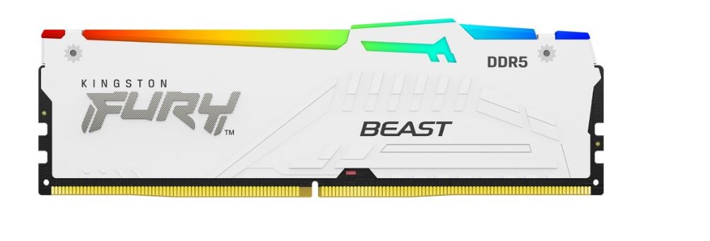 DIMM PC-6000 DDR5 64GB Kingston KF560C36BWEAK2-64 Fury Beast White RGB EXPO **2 x 32GB** - obrazek 2