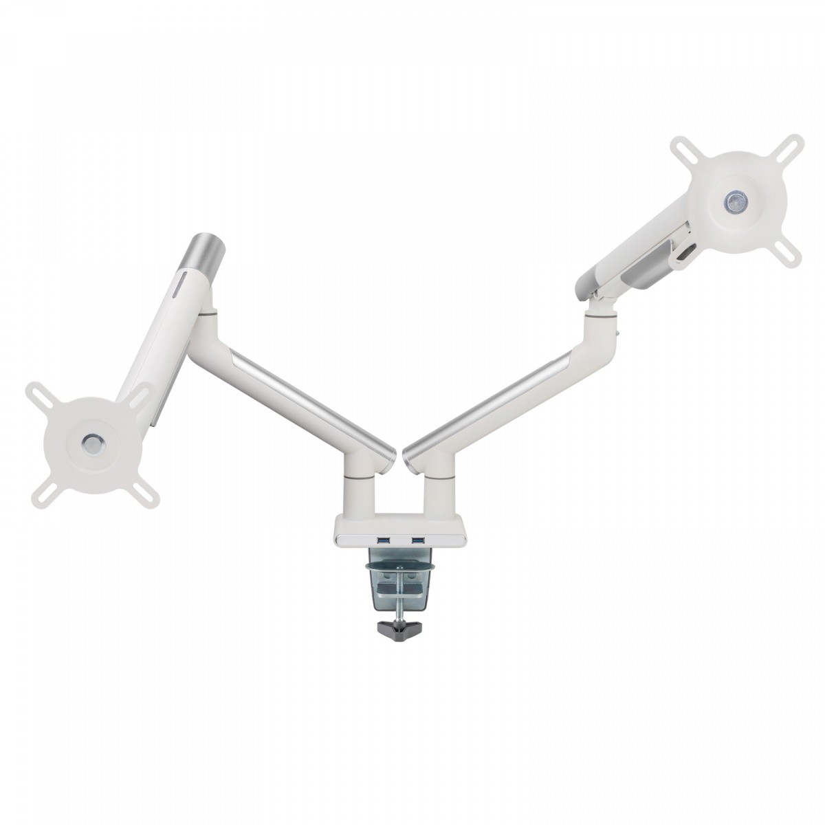 Uchwyt do mocowania LCD 17" - 32" - 9 Kg - 2 monitory - Biurkowy; sprężyna gazowa Biały ART - obrazek 4