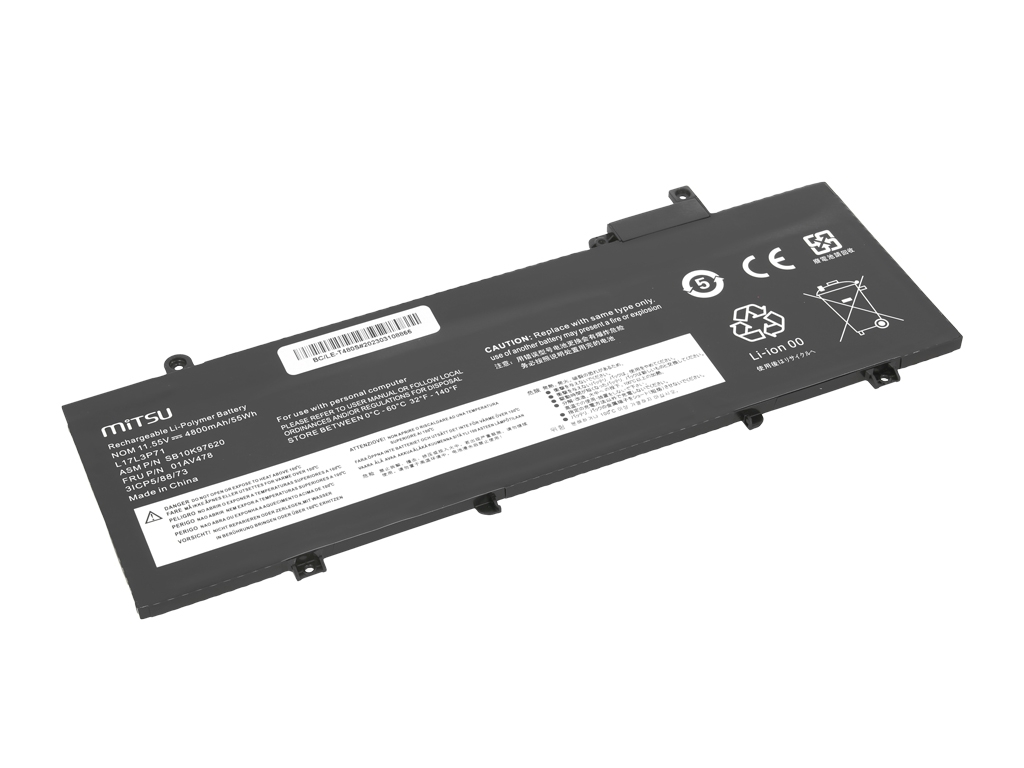 Bateria do laptopa Lenovo ThinkPad T480s  11.55V  4800mAh