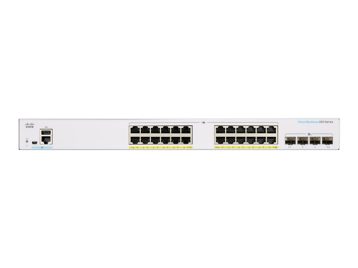 Switch Cisco CBS250-24P-4X Smart 24-port Gigabit PoE 4X10G SFP+ - obrazek 2