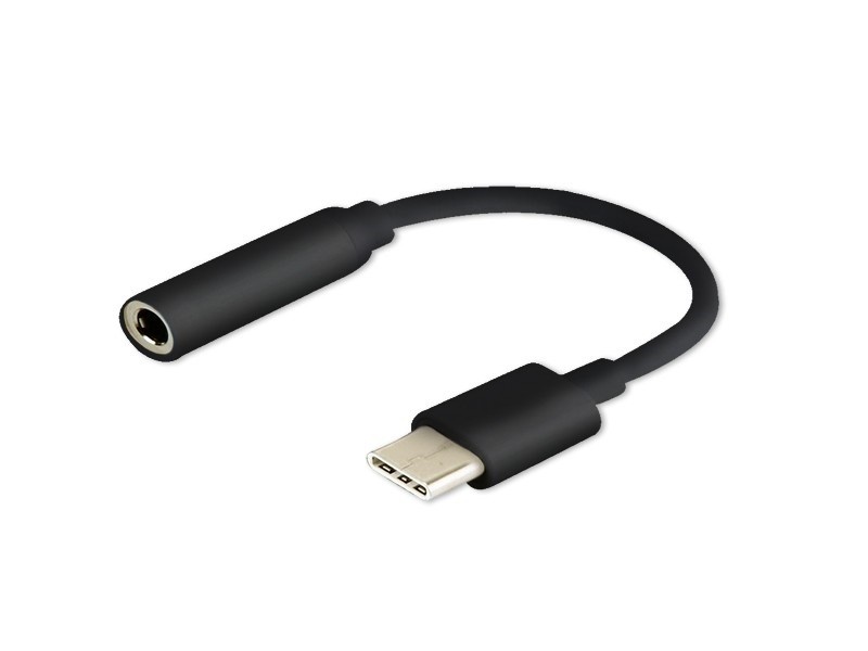 Adapter USB Type-C męski na Mini Jack Stereo żeński Savio Czarny