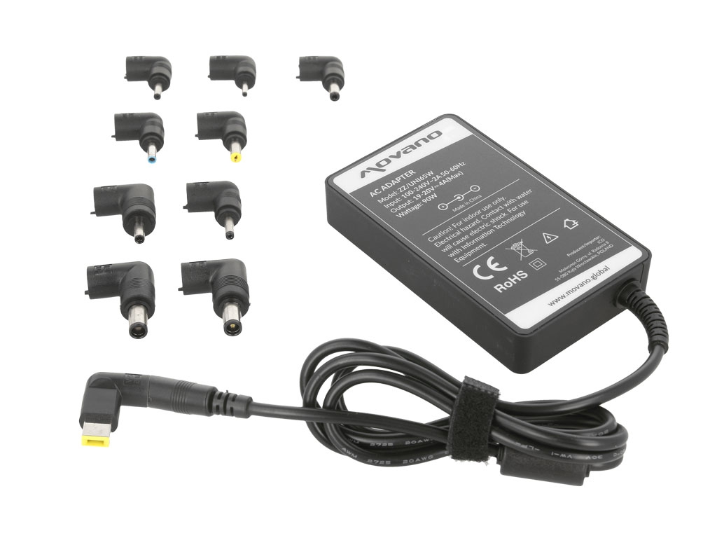 Zasilacz sieciowy do laptopa Uniwersalny 15 - 20V  65W  8 wtyków