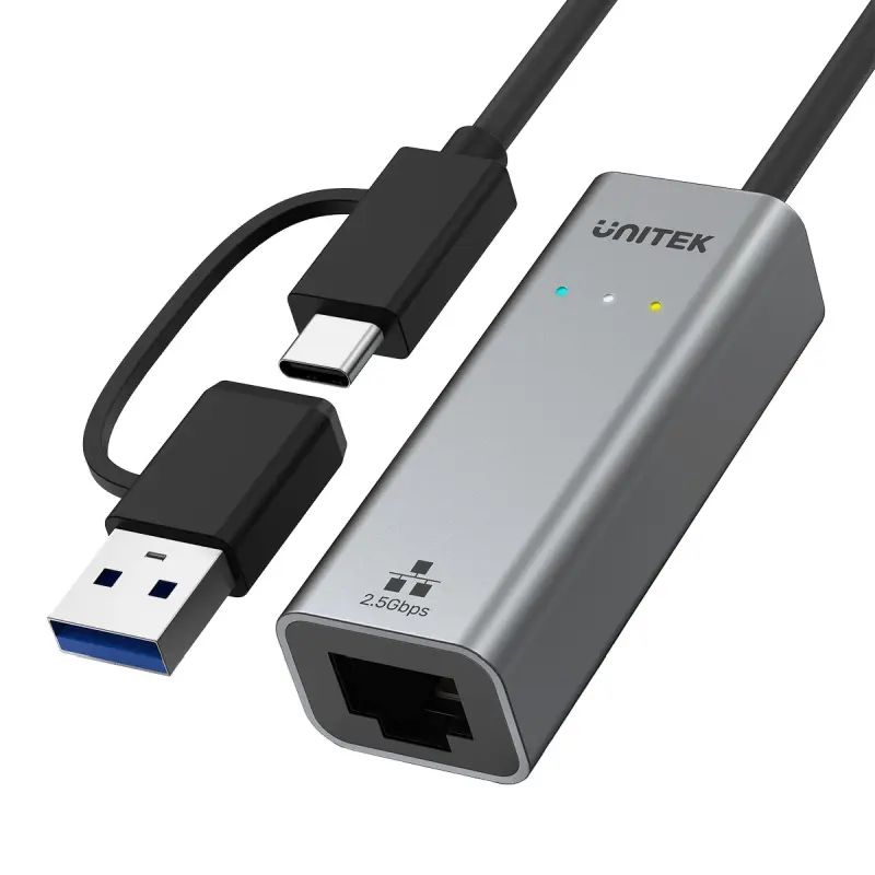 Karta sieciowa USB-C/USB-A LAN 2.5Gb RJ45  Unitek