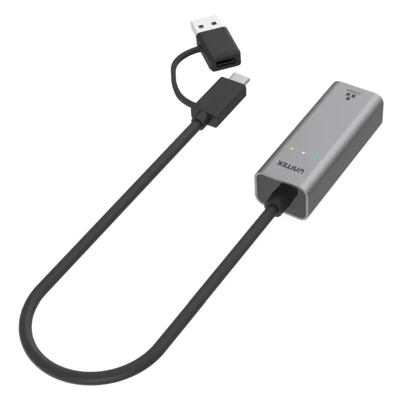 Karta sieciowa USB-C/USB-A LAN 2.5Gb RJ45 Unitek - obrazek 3