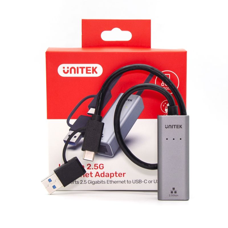 Karta sieciowa USB-C/USB-A LAN 2.5Gb RJ45 Unitek - obrazek 2