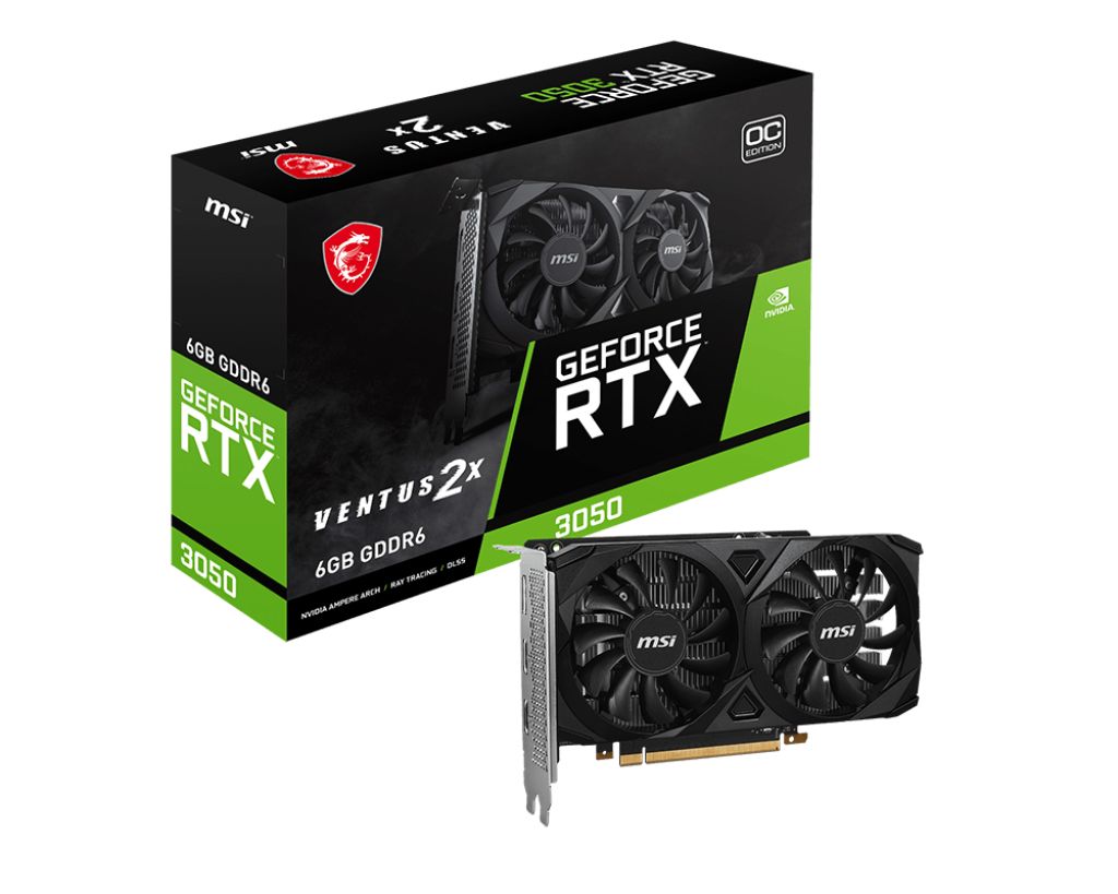 GeForce RTX 3050 6GB MSI Ventus 2X E OC