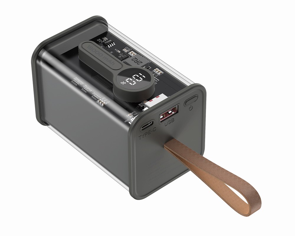 PowerBank Gembird 18000mAh QC3.0  Czarny - obrazek 4