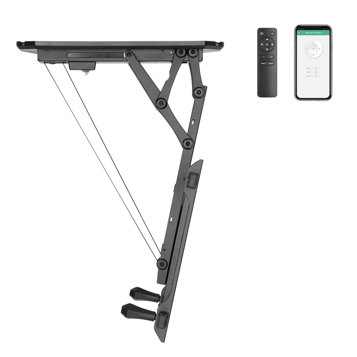 Uchwyt do mocowania LCD 32" - 70" - 35 Kg Sufitowy elektryczny; uchylny Maclean - obrazek 3