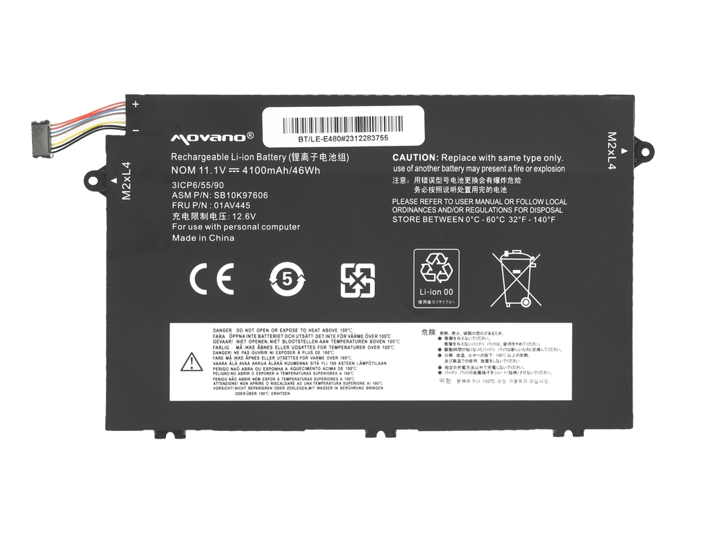 Bateria do laptopa Lenovo Thinkpad E14; E15; E480; E490; E580; E590 11.1 V 4100 mAh - obrazek 4