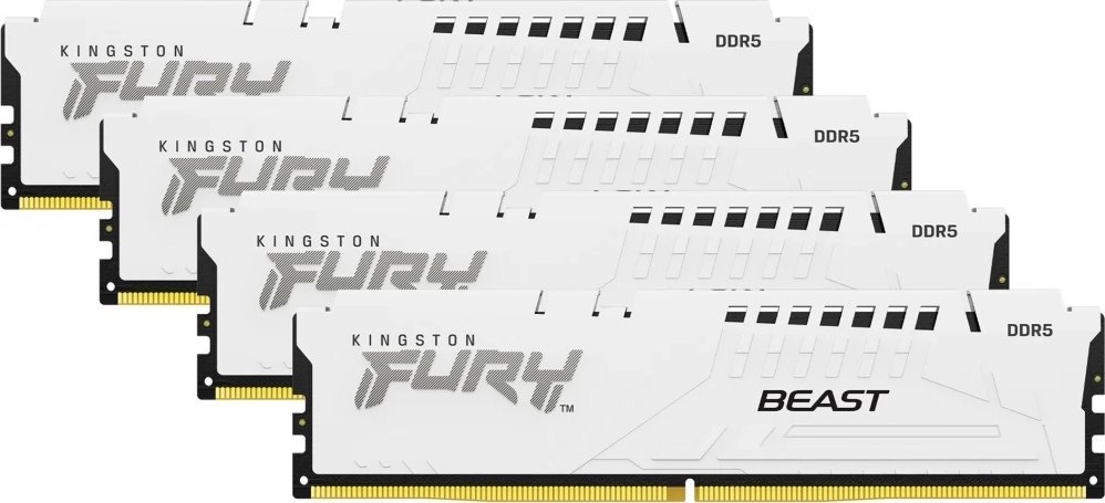 DIMM PC-5600 DDR5 64GB Kingston KF556C40BWK4-64 Fury Beast White **4 x 16GB**