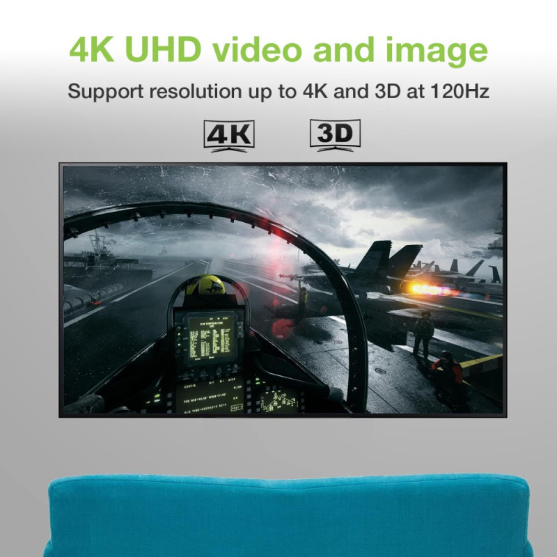 Kabel DisplayPort męski na DisplayPort męski v.2.1 5.0m Techly 4K 120Hz - obrazek 2