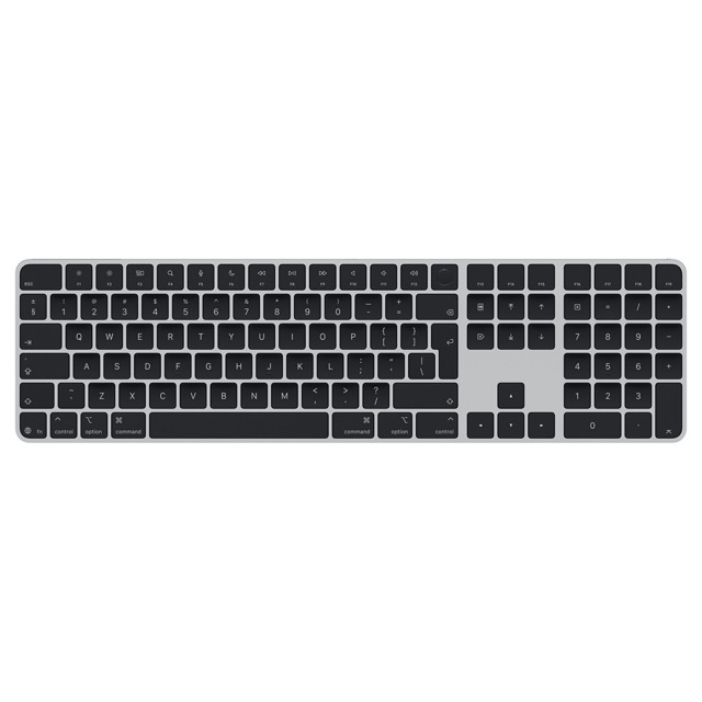 Klawiatura bezprzewodowa Apple Magic Keyboard z Touch ID i polem numerycznym - czarne klawisze