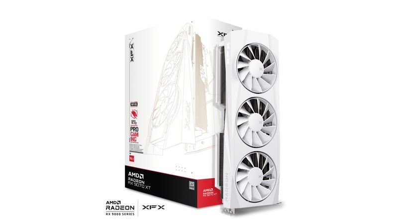 Radeon RX 9070 XT 16GB XFX QuickSilver White Gaming Edition