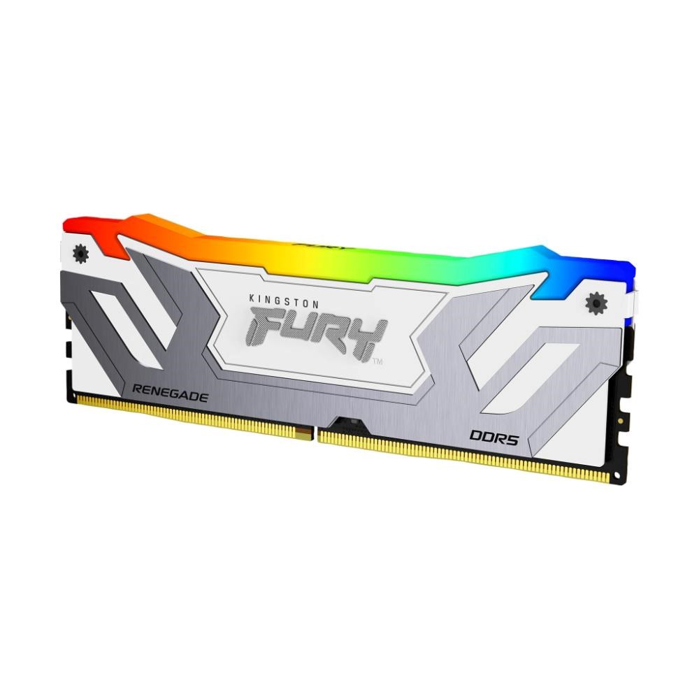 CUDIMM PC-8400 DDR5   24GB      Kingston KF584CU40RWA-24  Fury Renegade RGB White XMP - obrazek 2