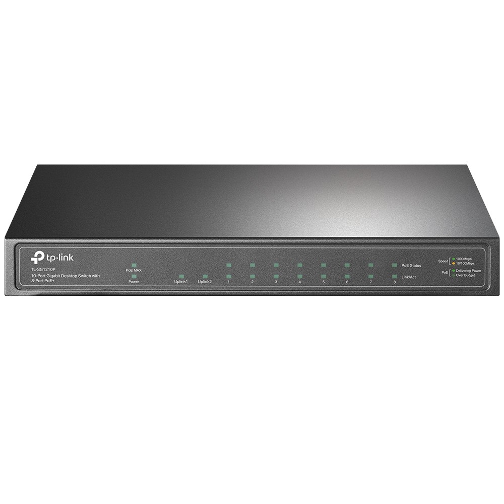 Switch TP-Link TL-SG1210P 10x10/100/1000 MB/s 8xPoE+ 1xSFP - obrazek 3