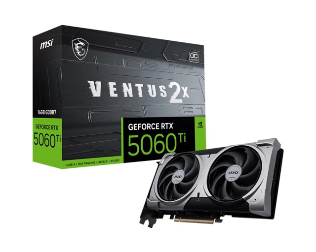 GeForce RTX 5060 Ti  16GB  MSI  Ventus 2X OC Plus