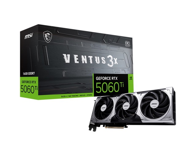 GeForce RTX 5060 Ti  16GB  MSI  Ventus 3X OC