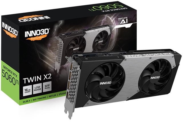 GeForce RTX 5060 Ti  16GB  Inno3D  Twin X2