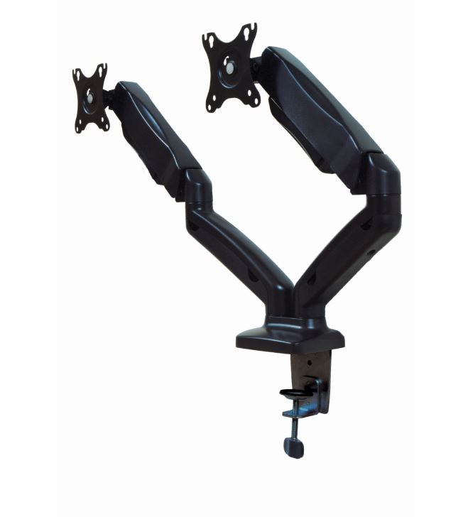 Uchwyt do mocowania LCD 10" - 27" - 8 Kg Biurkowy uchylny; obrotowy; na sprężynie gazowej TB