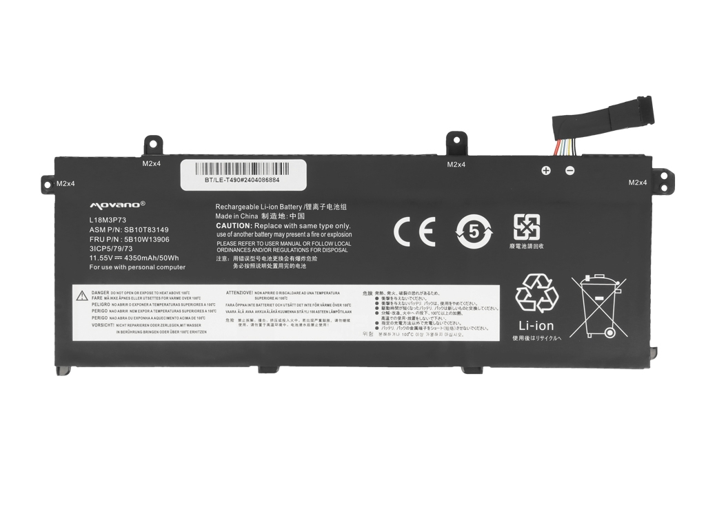 Bateria do laptopa Lenovo ThinkPad T490, T495, P43s, P14s 11.55V 4350mAh - obrazek 4