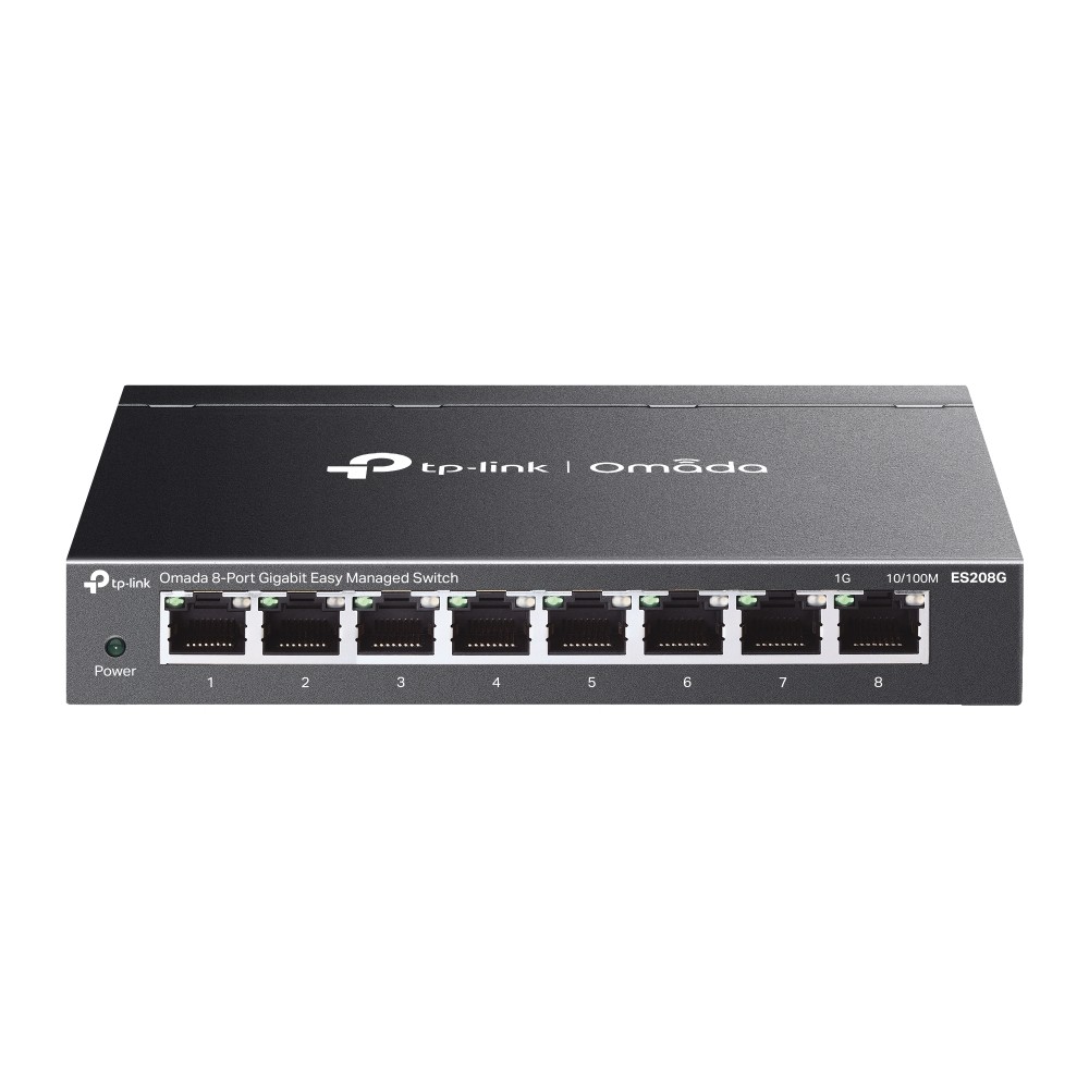 Switch TP-Link ES208G  8x10/100/1000 MB/s Omada Easy Managed - Metalowa obudowa