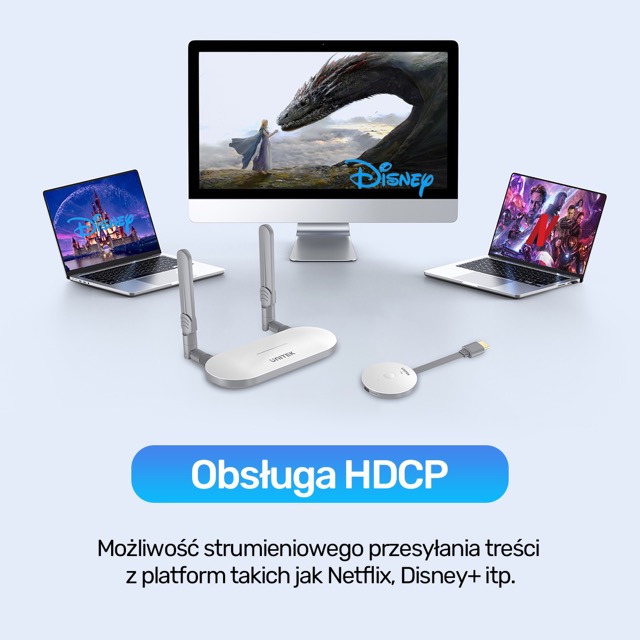 Bezprzewodowy Extender HDMI do 50m Full HD Unitek - obrazek 5